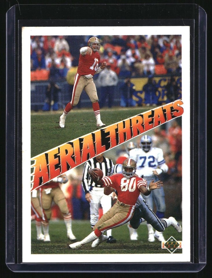 1991 Upper Deck Joe Montana Jerry Rice #35 Aerial Threats 1991 Upper Deck Joe Montana Jerry Rice #35 Aerial Threats
