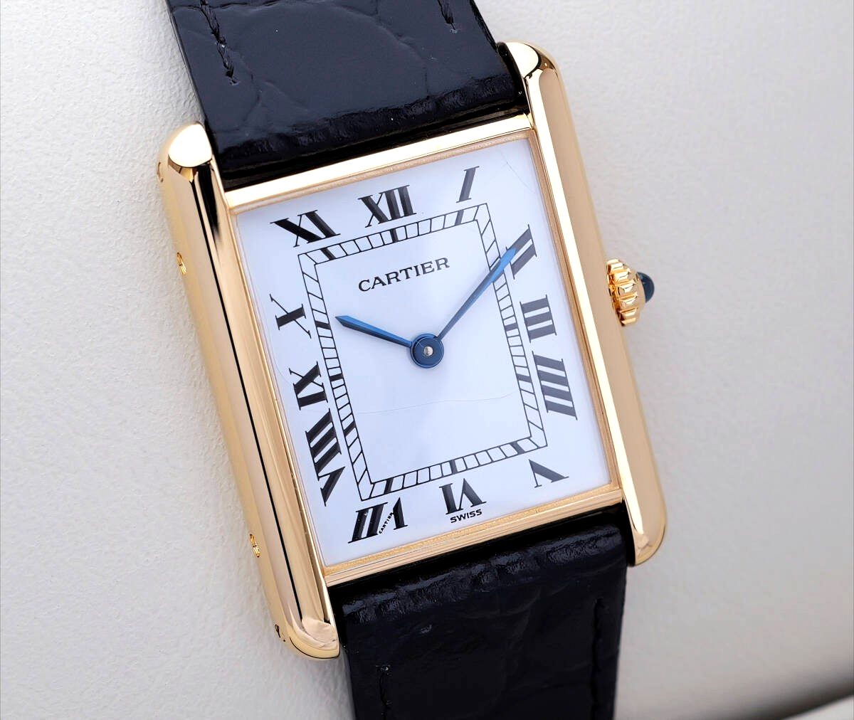 Cartier Watch Tank Louis Cartier 18K Yellow Gold Roman index LM 