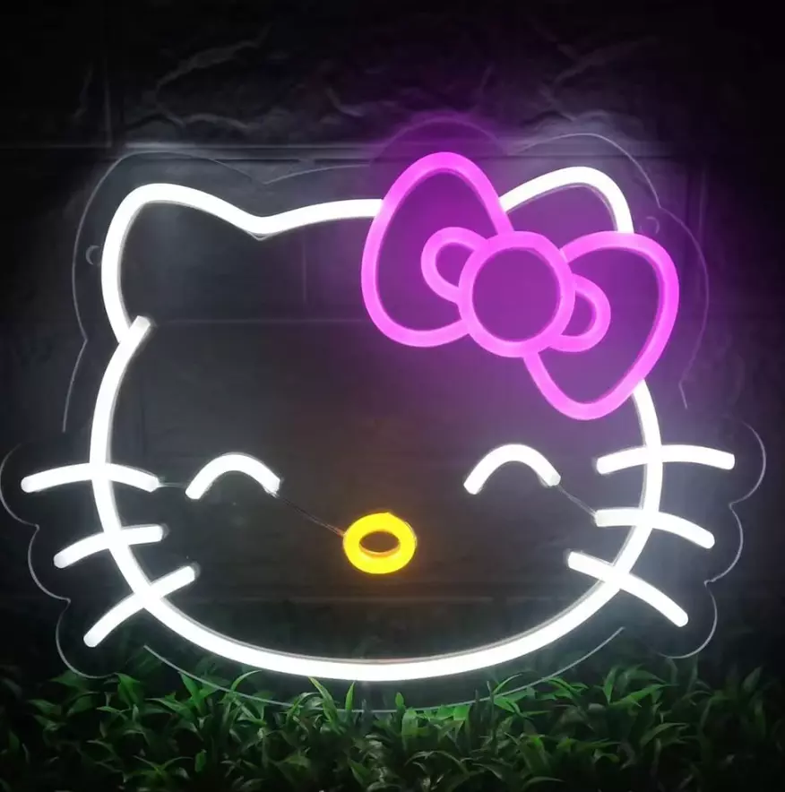 SANRIO HELLO KITTY LIGHTS LED SIGN Room Wall Decor Gift HOME PARTY