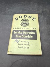 Dodge D-44 D-46 D-47 D-48 Service Operation Time Schedule Manual