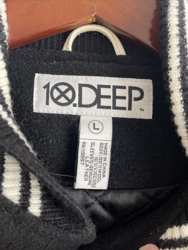 10 Deep Varsity Jacket Sz L - Picture 5 of 13