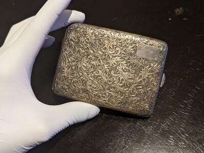 ANTIQUE JAPANESE SOLID SILVER CIGARETTE CASE STERLING SILVER