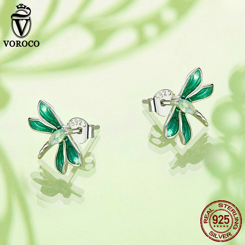 Voroco Fashion Women 925 Silver Mysteriou Dragonfly Bead Charm Fit