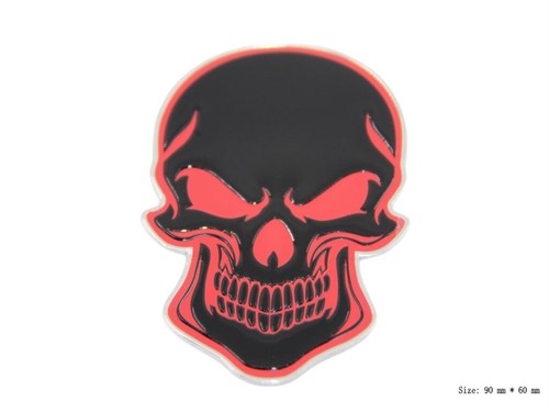 Schädel Punisher Rot Emblem Badge Auto Aufkleber 3 Produktbild-Vorschau 4