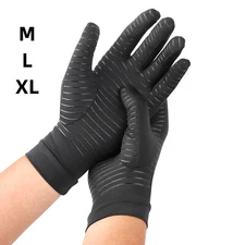 Copper Compression Gloves Arthritis Pain Relief Sport Hand Wrist Support M/L/XL