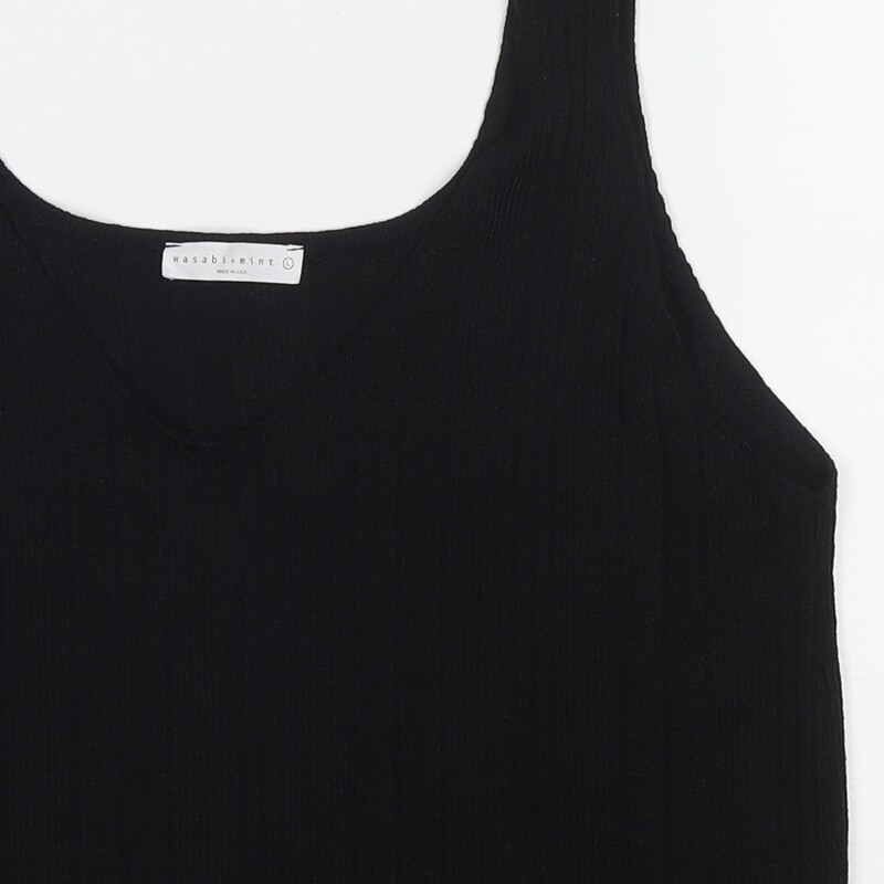 Wasabi+Mint Womens Black Polyester Basic Tank Siz… - image 5