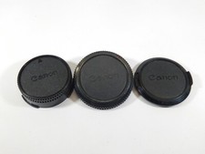 VINTAGE CANON FD BODY CAP FRONT  REAR LENS CAP SET OF 3