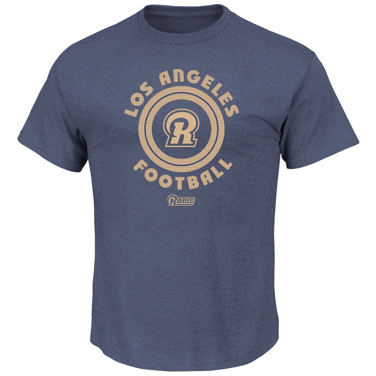 マジェスティック　メンズトップス　白青　XL　ロサンゼルスラムズ【4397】 Men's Majestic Navy/White Los Angeles Rams V Tie-Dye T-Shirt