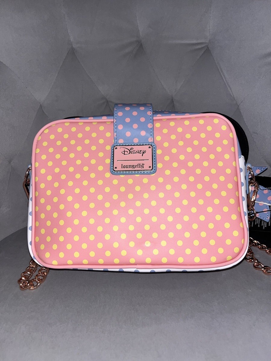 【Launge Fly】Minnie Mouse Pastel Polka Dot Crossbody Bag Loungefly x Disney Minnie Mouse Pastel Polka Dot Crossbody