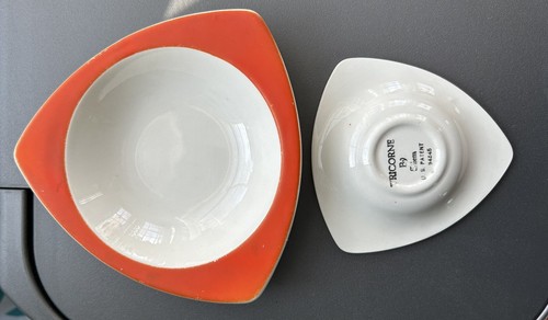 Salem Tricorne Orange Streamline Vintage 1930s Mandarin Set Of 6 (set A) READ - Picture 14 of 23