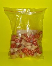 NUMERI TOMBOLA VINTAGE Legno Di Rossi Numerini Cartelle Vecchie Board Game Gioco