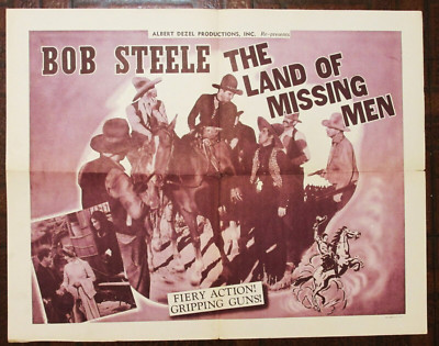 Vintage 1948 Original THE LAND OF MISSING MEN 22'' x 28'' Movie Poster