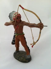 Lineol Elastolin Hausser Germany American Indian Native Warrior Chief Figure VG