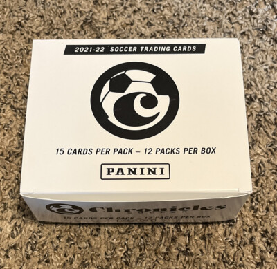 2021/22 Panini Chronicles Soccer Jumbo Fat Cello Box - 12 Sealed Packs Inside