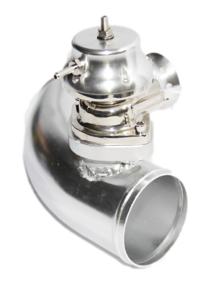 Válvula de sopro PRATA universal anodizado tipo-RS turbo BOV + 45 graus tubo de 2,8" - Imagem 4 de 4
