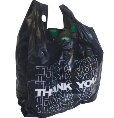 EXTRA STARK  500 x THANK YOU SCHWARZ wiederverwendbar Tüten Markt Kiosk Reusable