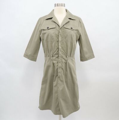 APC Shirt Cargo Dress Womens M Medium Olive Army Green Military Cotton |  eBay