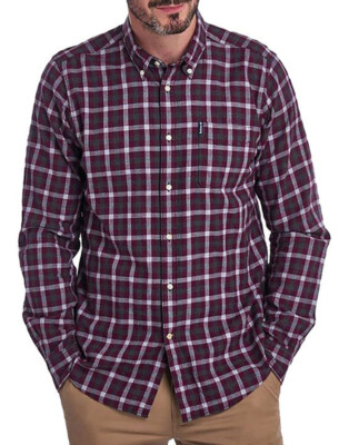 $119 New Mens Barbour Gingham 16 Tailored Fit Merlot Soft Cotton Shirt XL |  eBay
