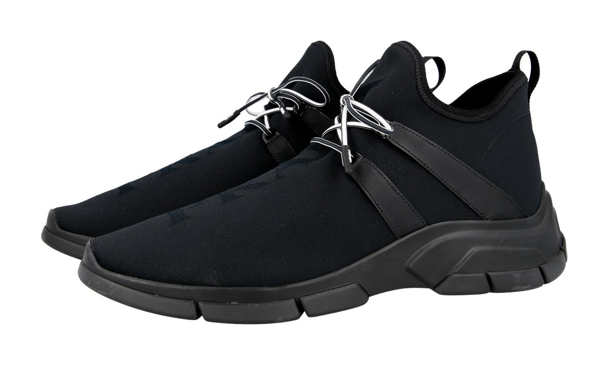 new Prada knit sneaker size 10 Knit Fabric Sneakers Prada-Via Manzoni main image 3