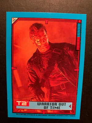 Terminator 2 Sticker Cards Terminator 2 (T2) Trading Card / Sticker #30 ( 1991 ) WARRIOR OUT OF ...