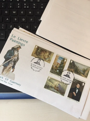 GB Guernsey Stamps First Day Covers Le Lievre Paintings 15 Nov 1980 UNADDRESSED