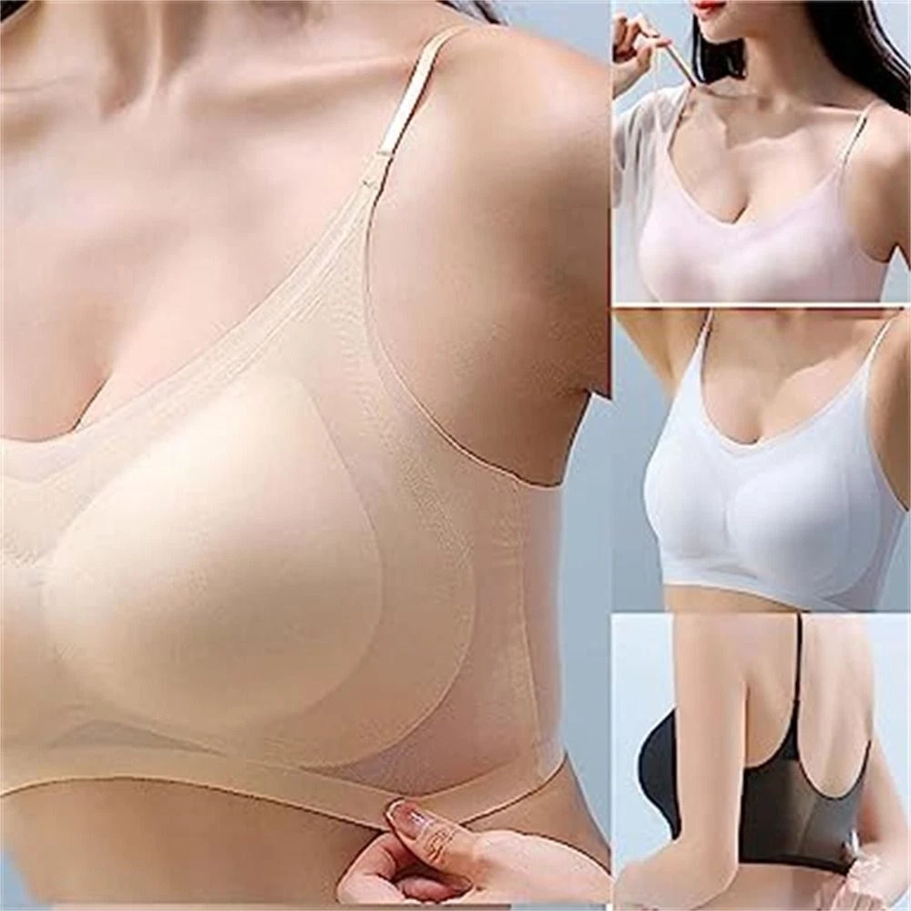 Breathable Push Up Bra Ice Silk Sports Bralette Sexy Air Bra