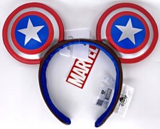 Disney Parks Captain America Super Soldier Marvel Mouse Ears Headband 2021