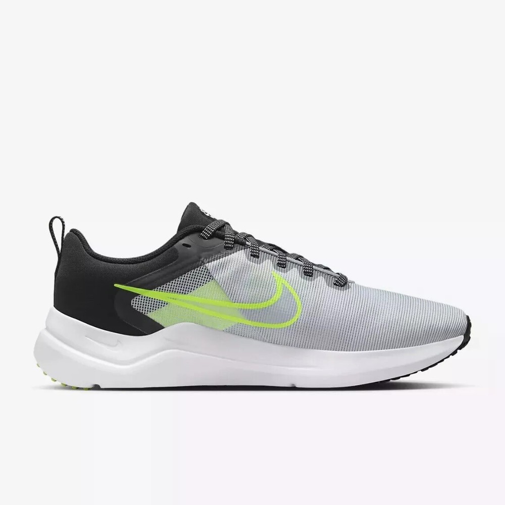 Nike Downshifter 12 Wolf Grey Volt Running Shoes Retro DD9293-011 Mens Size