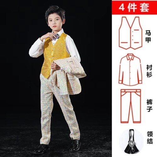 British Children Kid's Boy's Formal Stage Slim Suits Vest Pants Evening Party Sz - Picture 18 of 21
