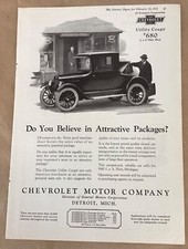 Chevrolet automobile print ad 1923 vintage illustration art car 1920s Packages