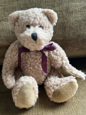 1990-94 Boyds Bear Teddy Bear Jointed 8'' Curly Fur Brown Cute!
