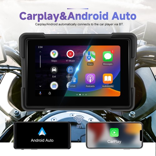 5'' Motorrad GPS Motobike CarPlay Android Auto Wasserdichter IP67 BT Autoradio - Bild 8 von 14