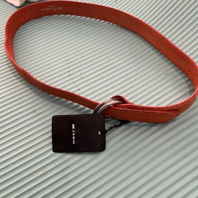 $1520 KITON ORANGE LIZARD BELT 30US 85 cm NWT Other Superb!!