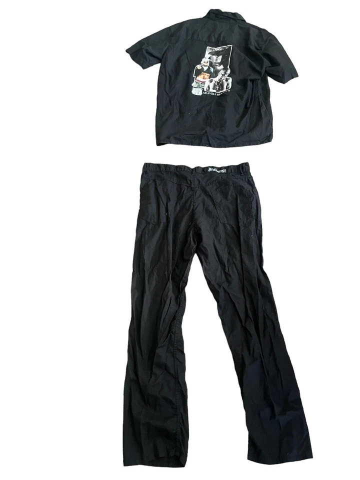 2Pac Tupac Makaveli Shirt Pants Set XXL VTG Hip Hop Rap Street Style Rare HTF - Image 2 of 4
