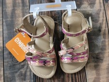 NWT Gymboree Girls SUNNY ADVENTURES Gold Sandals Size 5