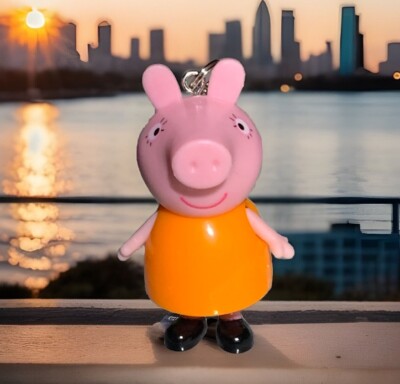 Large 3D Mommy Pig From Peppa Pig Charm Zipper Pull & Keychain Add