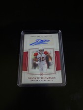 2019 National Treasures Red Jersey # #156 Deionte Thompson Auto /35 Cardinals