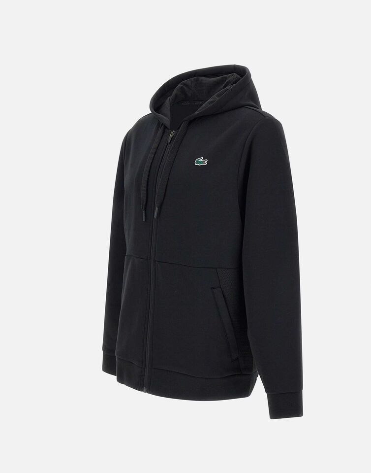 Black Organic Cotton Hooded Zip Sweatshirt | eBay