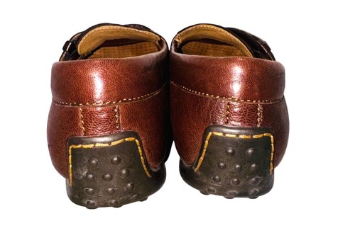 Born Leather Loafers Brown Buckle Slip-On Driving Shoes 9 Preppy Casual Comfort - Picture 4 of 13
