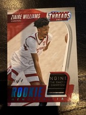 ZIAIRE WILLIAMS 2021-22 Panini Threads Jersey PATCH Laundry Tag 1/1 Stanford SSP