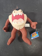 Vintage Official Looney Tunes 9" TAZ Tasmanian Devil Plush Stuffed Animal w/ Tag