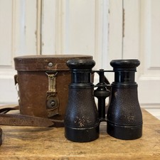 Vintage Binoculars With Leather Case Universals Sport Marine As found