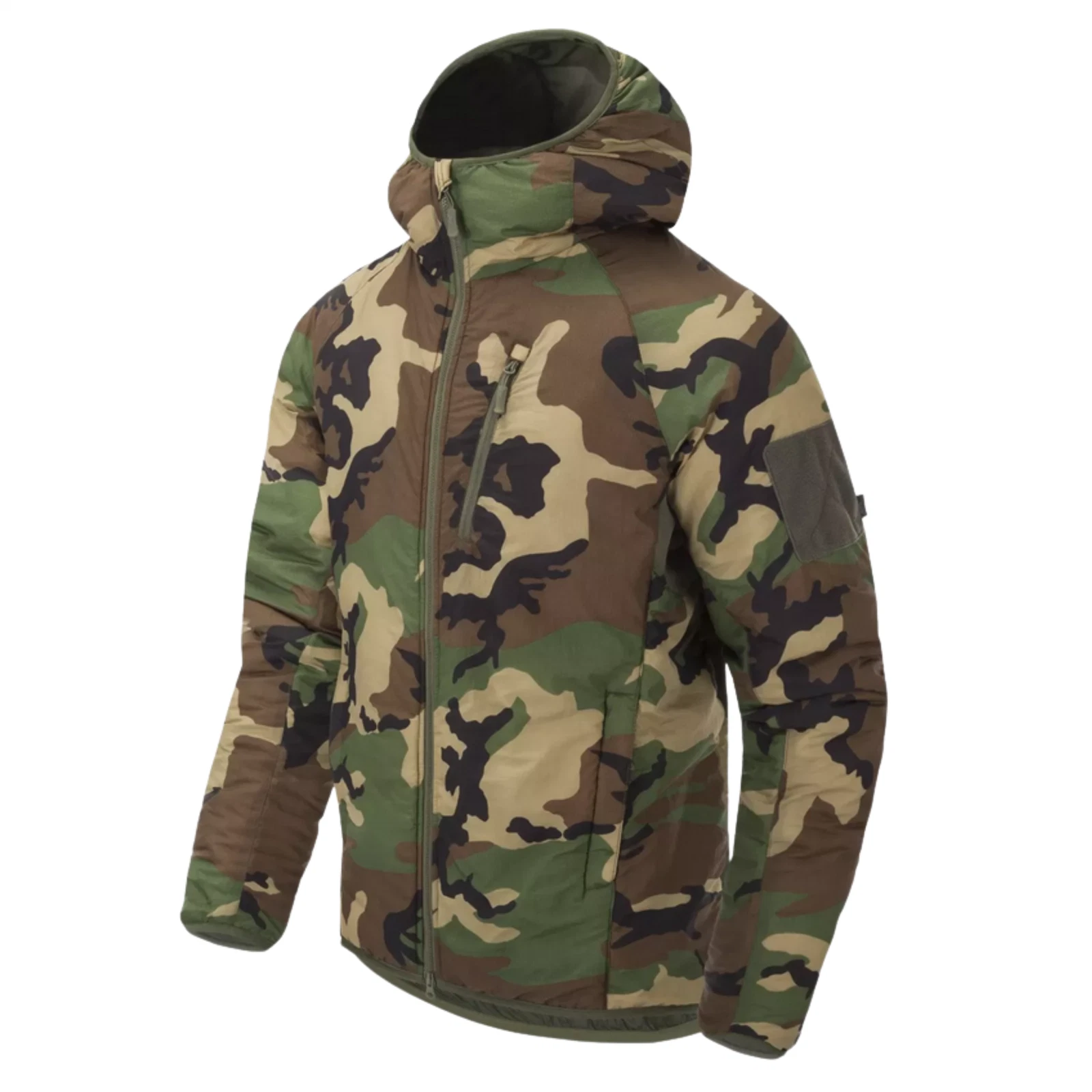 Helikon-Tex Wolfhound Hoodie Jacket Nylon Windpack Insulated Woodland Camo