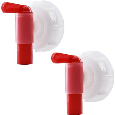 Dosierhahn Kanister 15-60L Weiß Rot Kunststoff Adapter Wasser Chemie Zubehör