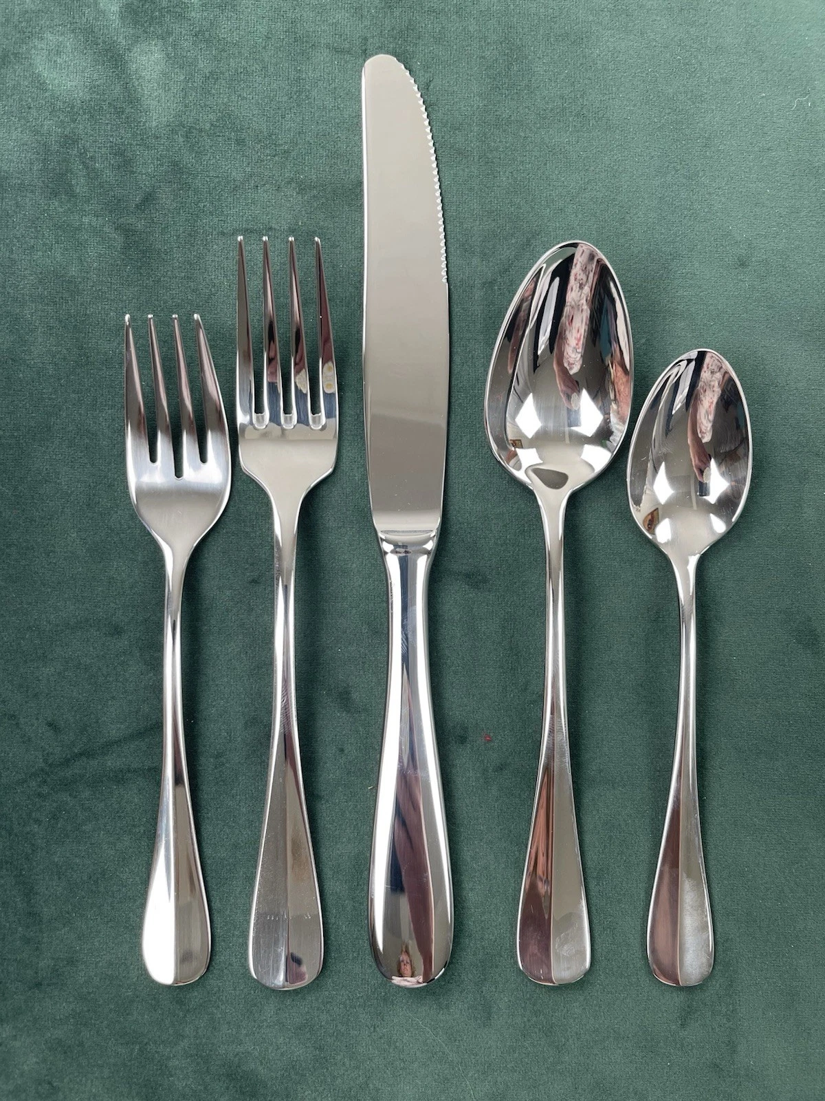 Oneida Stainless BAGUETTE Flatware Place 5-pc Setting Fork Spoon Knife 5-08