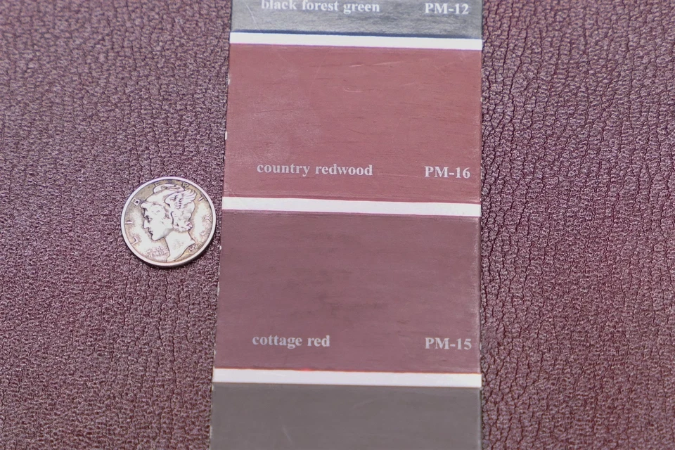 Carteras encuadernadas 115 pies cuadrados finas de cuero de cerdo borgoña piel ocultar rb1e Foto 2 de 4