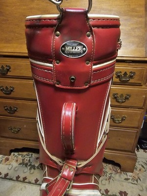Vintage Ron Miller Red Leather Oldsmobile Scramble Pro Golf Bag | eBay