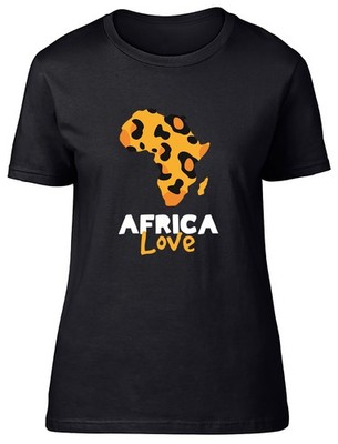 Afrika Liebe Raubkatze Leopard Punkte Damen T-Shirt Damen Geschenk Tee