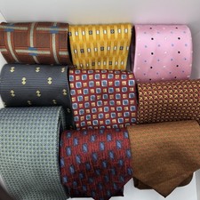 VTG Lot of 9 Men's Silk Ties- Jos. A. Bank Selection Signature Col. Traveller
