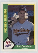 1990 CMC AAA Phoenix Firebirds Green Back Kash Beauchamp #17 0h1